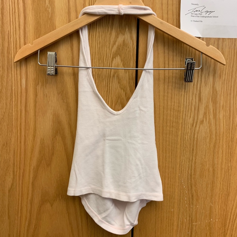 Light pink halter crop top